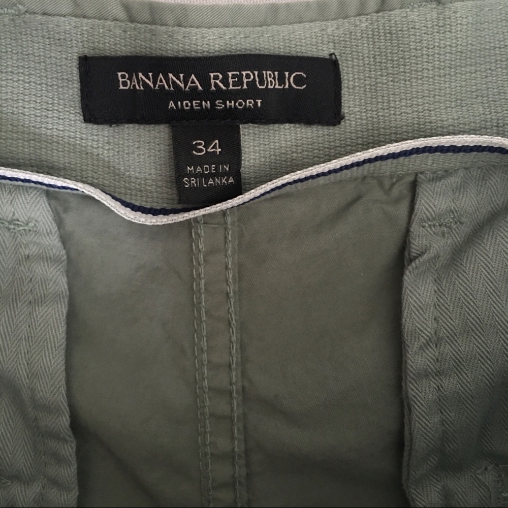 Banana Republic Green Aiden Shorts Size 34 - Picture 2 of 7